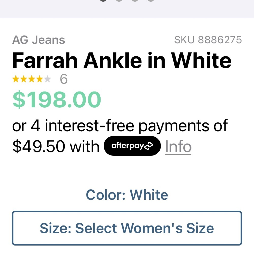 NWOT Adriano Goldschmied Farrah ankle jeans - Picture 13 of 16